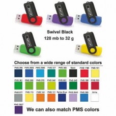 Swivel Black Flash Drive - 16 GB Memory