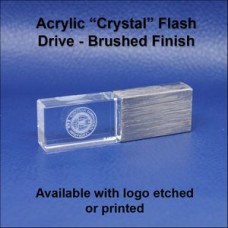 Acrylic "Crystal" Flash Drive - Brushed - 16 GB Memory